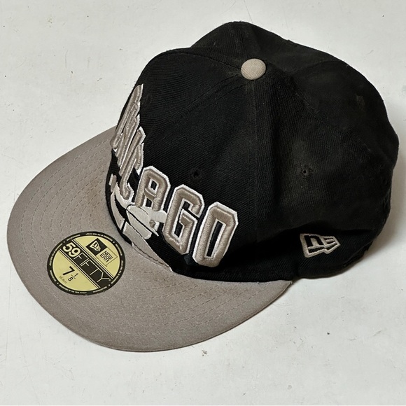 New Era MLB Chicago White Sox Black and Gray 59FIFTY Hat Cap - Picture 3 of 9